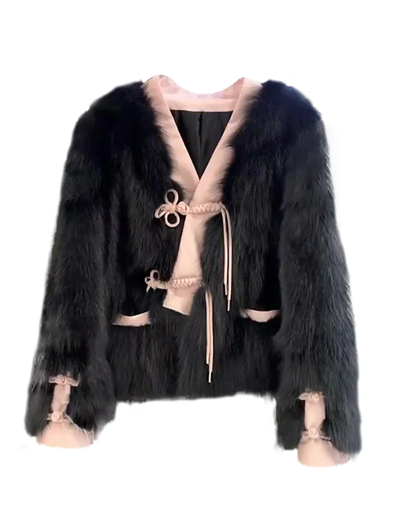 フェイクファー カワイイ コート レディース シャギー フローイ ハロウィン ガールズ オーバーサイズ 高級感 スリム スプリット クリーン エクステンデッド 刺繍 ヘビー OL