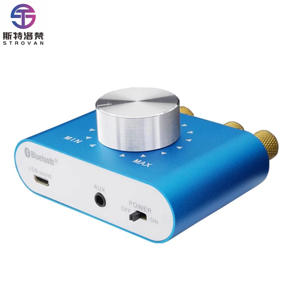 

Dc 12V-24V Bluetooth Mini Power Amplifier Hifi Power Amplifier Home Desktop Mini Audiophile Player