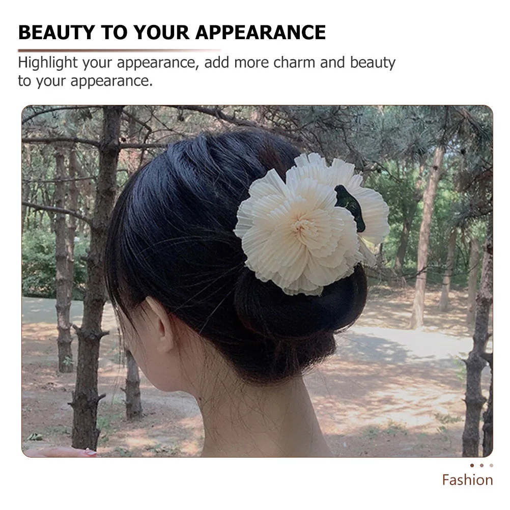 

2pcs Flower Clips Resin Claw For Women Stylish Hairpin Decorative Claw Durable Accessory Party Banquet Daily Use Hair Grip For