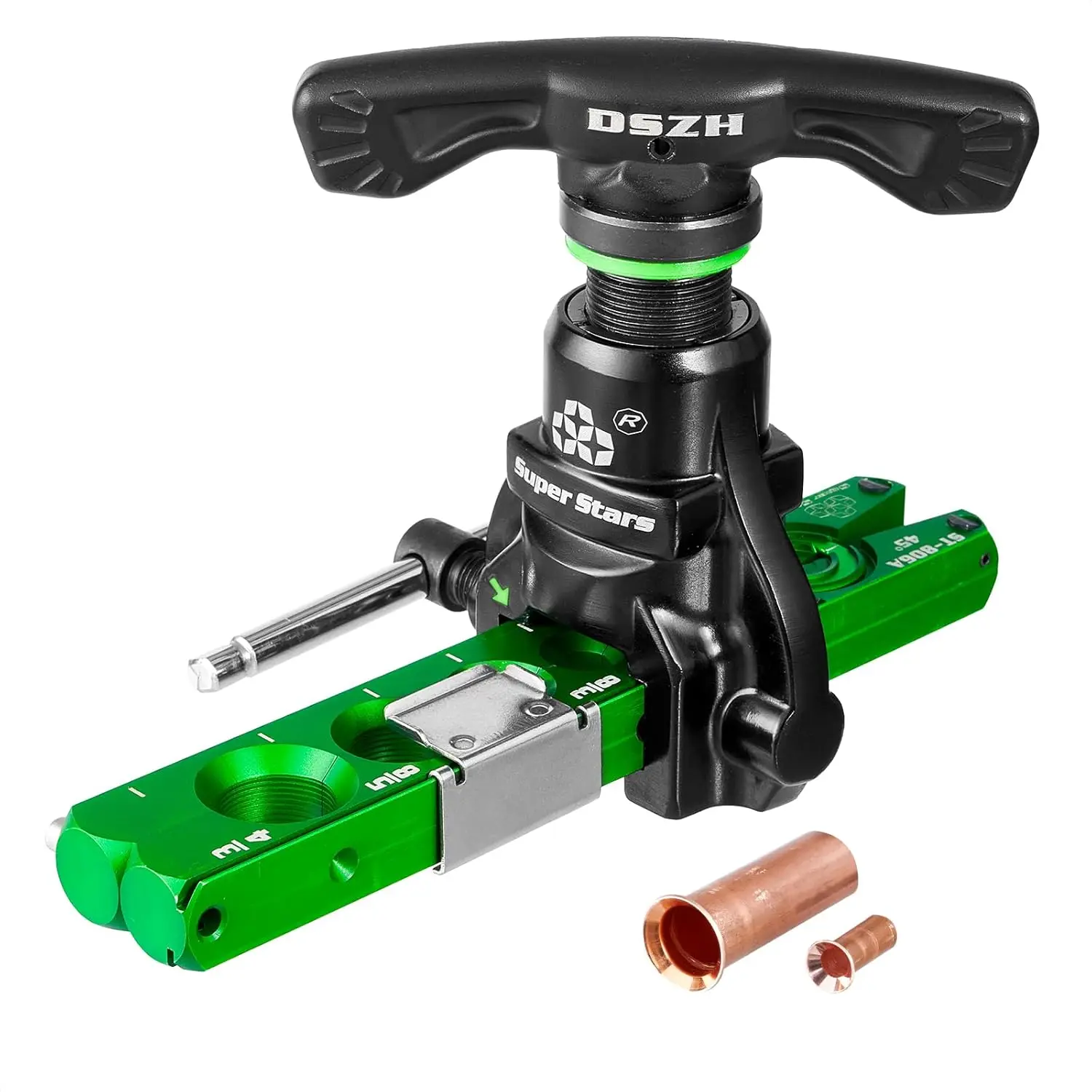 

HVAC Copper Pipe Flaring Kit for 1/4in to 3/4in Tubes, 45 Degree Eccentric Cone Type