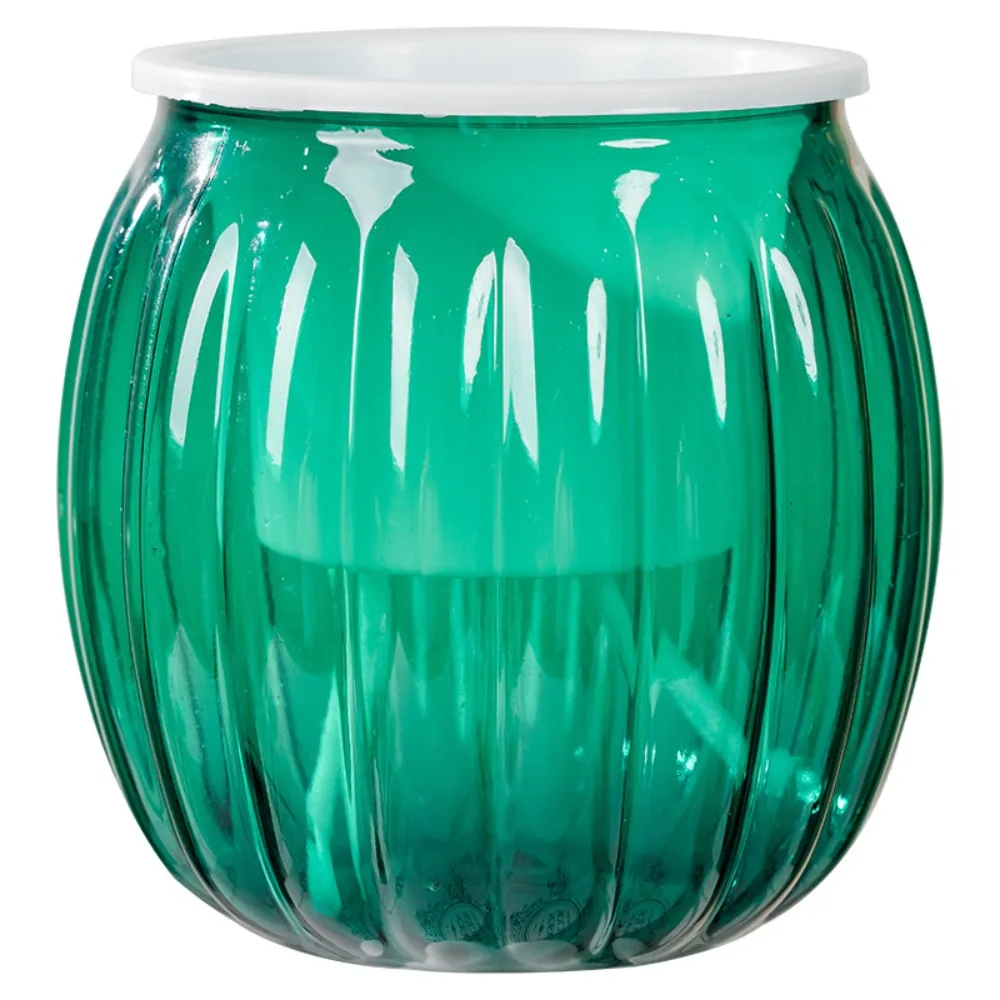 

Nordic Style Hydroponic Flower Pot Transparent Plastic Water-Absorbing Flowerpot Durable with Cotton Rope