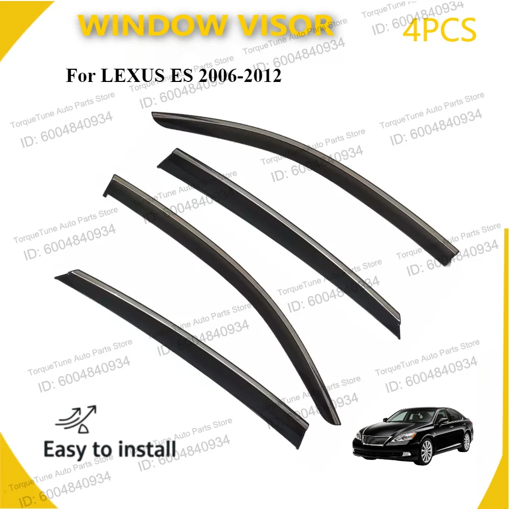 Durable Car Side Window Visor Wind Deflector for Lexus ES 2006-2012 - Stylish Sun Shade, Rain Guard, and Japanese Auto Accessory