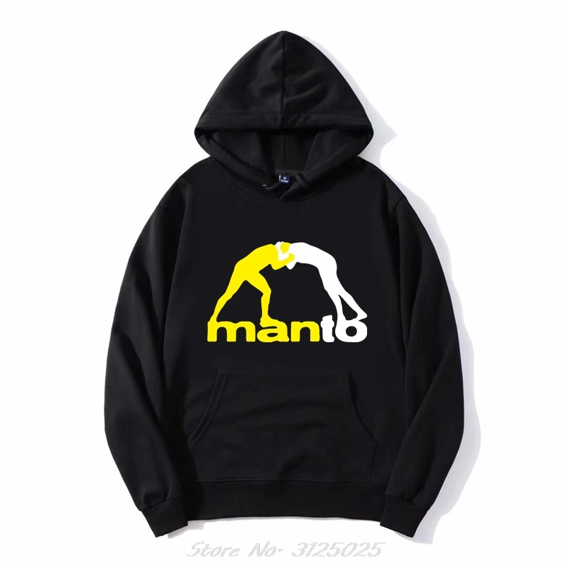 New MANTO Brazilian Jiu Jitsu Men's Black Hoodie Size S-3XL Print Hoody Jacket Men Hot Streetwear Fashion Zip Up Sweatshirt