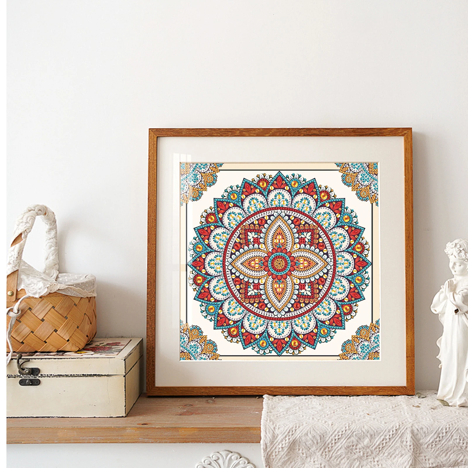 Flower Special Shape Diamond Art Painting Kit for Adult Beginner,Crystal Diamond Special Shape Kit for Home Wall Decoration Gift view 6