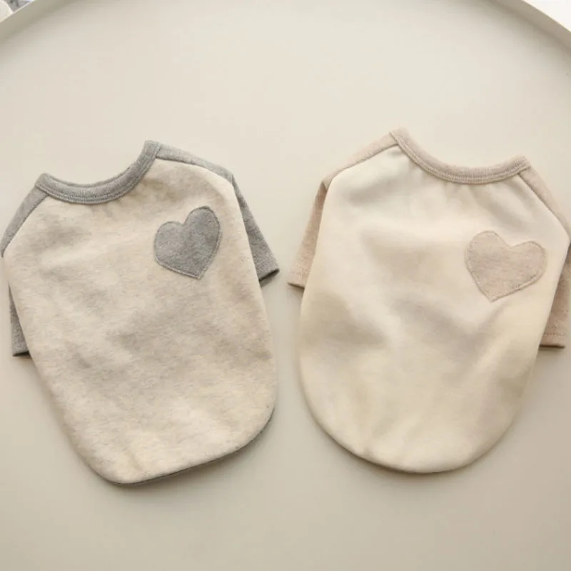 

Sweet TShirt Pullovers Clothing Dog Clothes Gray Base Shirt Hoodies For Small Dogs Chihuahua Yorks Puppy Sweatshirt Costumes XS