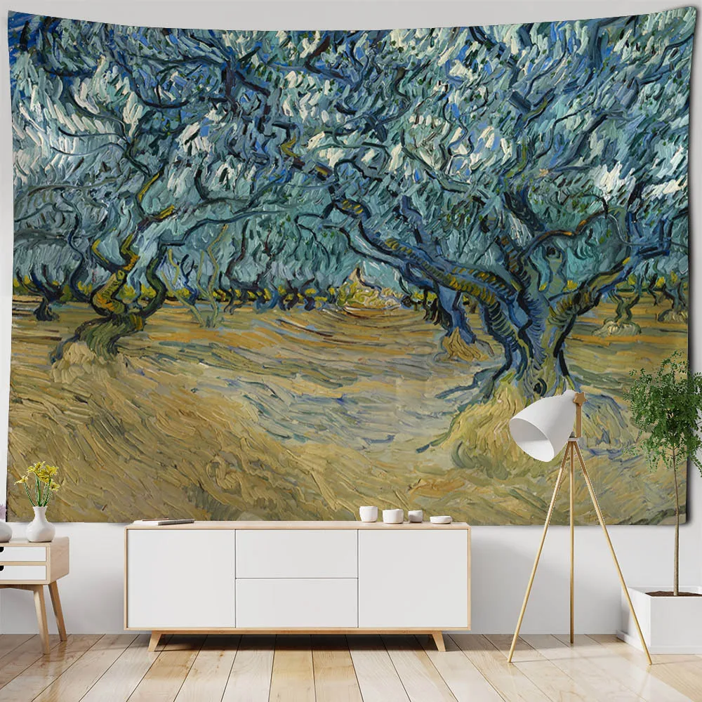 Oil painting, tapestry, vintage world famous painting, printed wall hanging cloth, home studio, wall decoration, mural painting