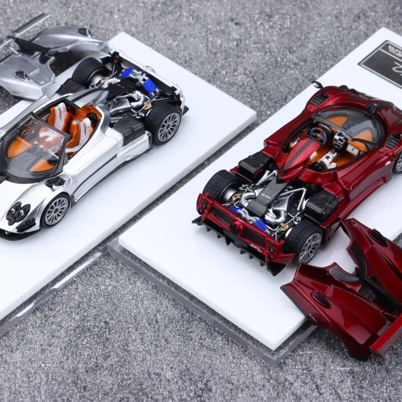 HKM 1/64 Pagani Zongta 760 Silberrot Legierung Spielzeug Kraftfahrzeug Druckguss Metall Modell Geschenke