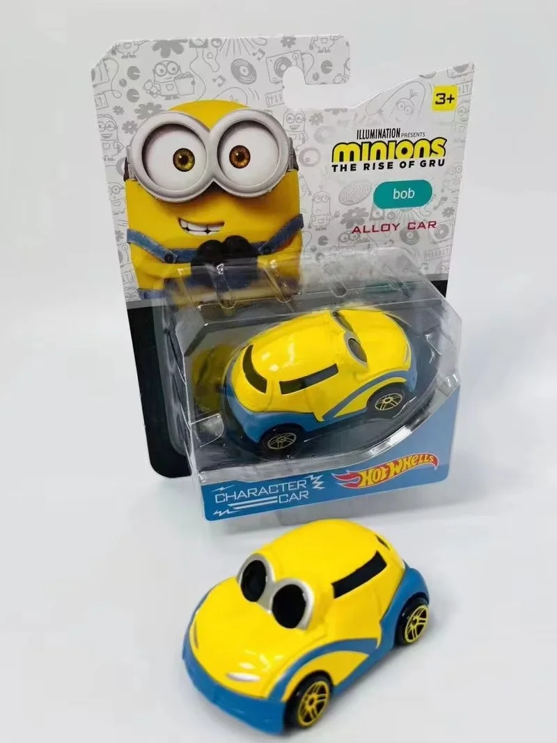 In Stock Hotwheels Genuine Alloy Car Car Toys Minions Sliding Alloy Car Puzzle Fun Car Donald Duck Alloy Collection Fan'S Gifts