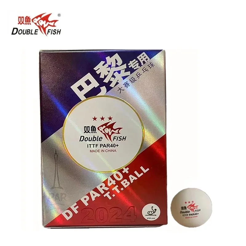 Original Double Fish DF PAR40+ Ping Pong Balls 3 Stars Professional Table Tennis Balls ABS New Material for Paris match balls