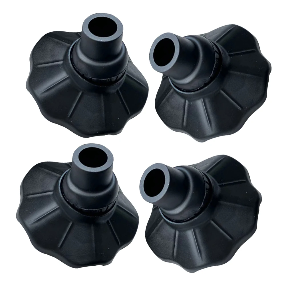 

4 Pcs Anti-slip Foot Pads for Folding Chairs 15mm Diameter Black Camping Furniture Floor Protector Replacement Caps