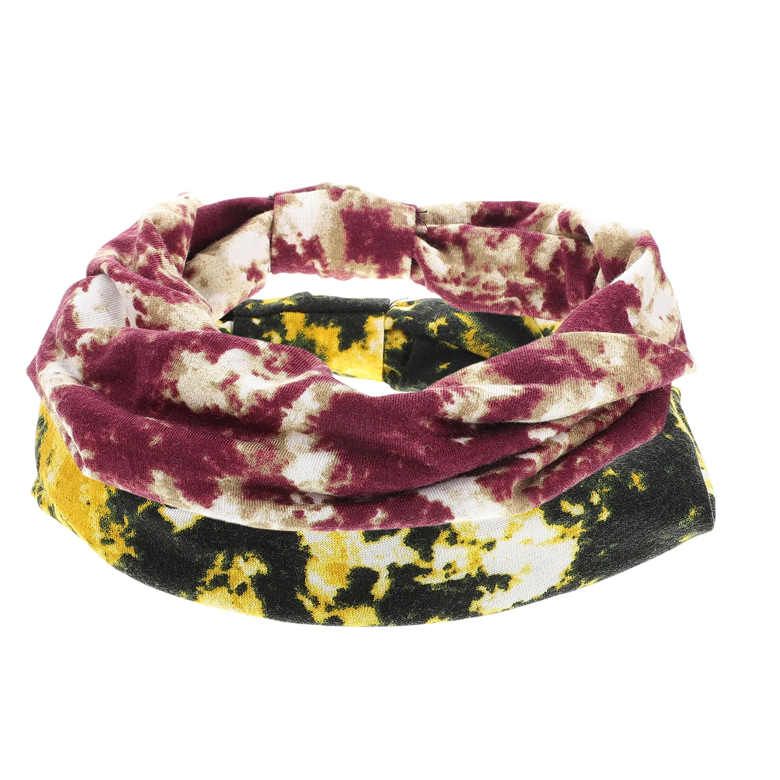 

2Pcs Yoga Headbands for Women Tie Dye Sports Head Tie Non Slip Breathable Sweat Bands for Running Gym Workout Elastic Hair