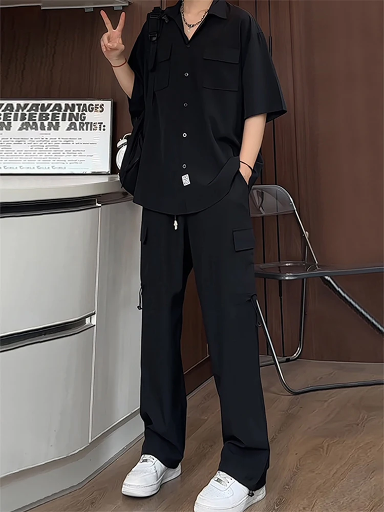 

Мужской летний спортивный костюм Bla Silk Ice с брюками для подростков: быстросохнущий, струящийся, повседневный