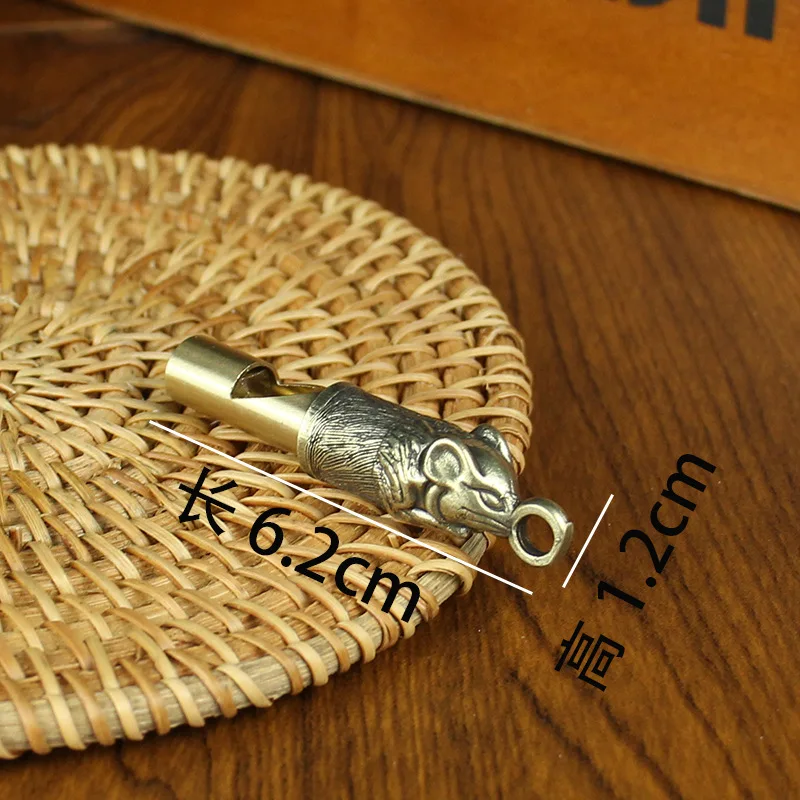 Brass Zodiac Whistle Wild Self-Rescue Tool Pure Rabbit Dragon Copper Ware Hot Sale At Scenic Spot Souvenir