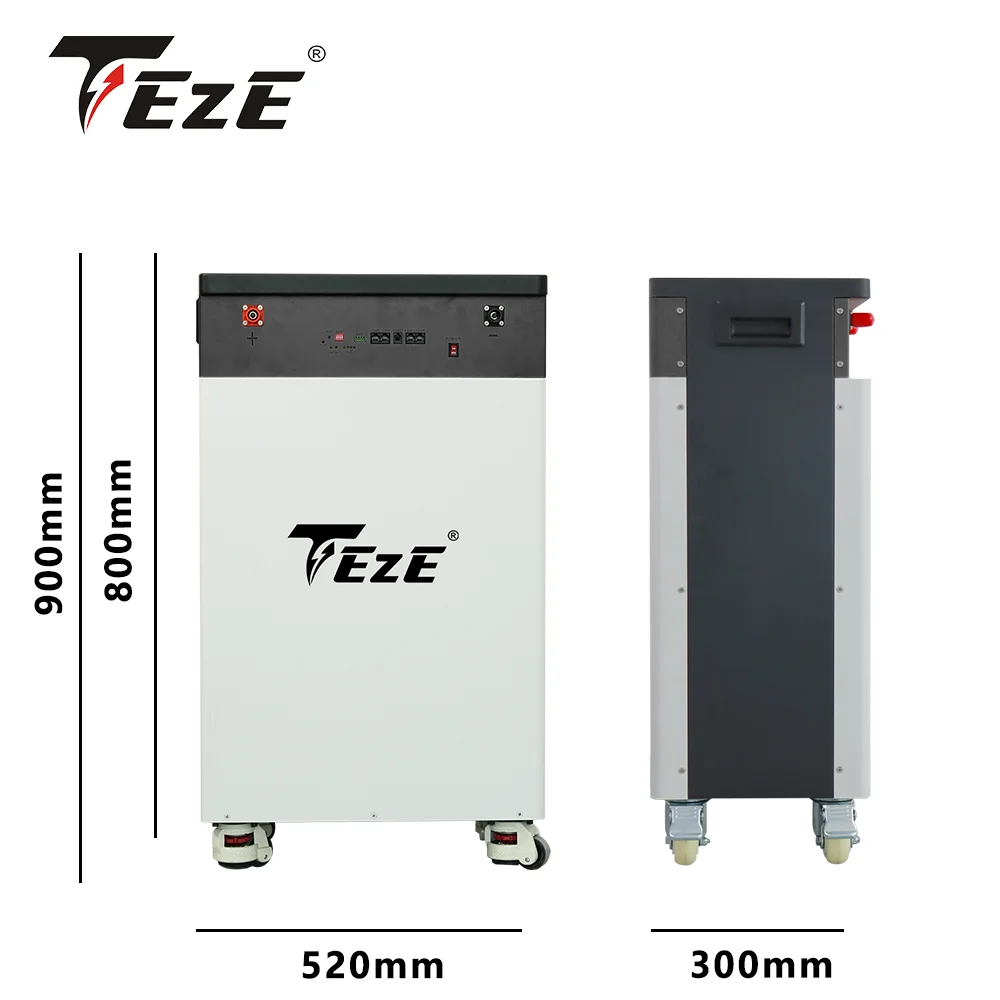 TezePower 48V 51V 280AH 15KWh LifePo4 batería PowerWall almacenamiento en el hogar sistema BMS incorporado celda recargable con equilibrador activo