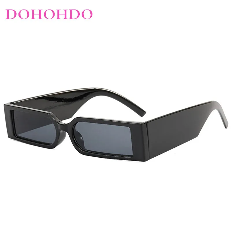 DOHOHDO 2025 إطار صغير مستطيل نظارات الموضة النساء الرجعية العصرية نظارات شمسية شخصية نظارات باردة UV400 Gafas دي سول