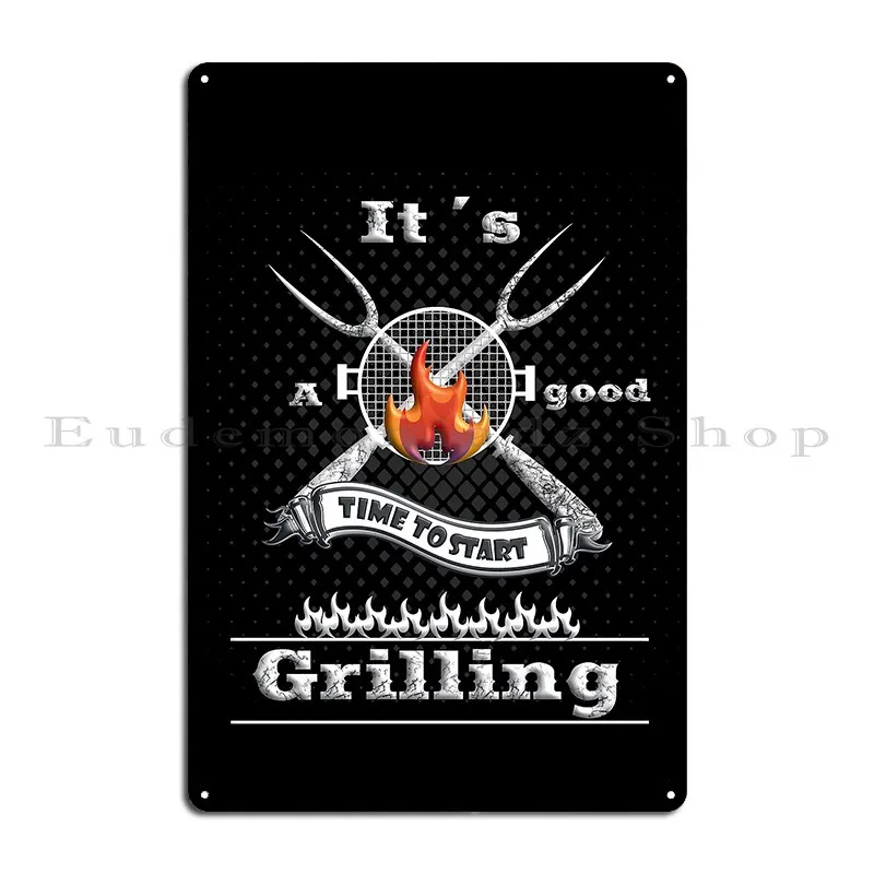 Barbecue Season Summer Time To Grill Embers Metal Signs Pub Wall Wall Decor Printed Club Tin Sign Poster