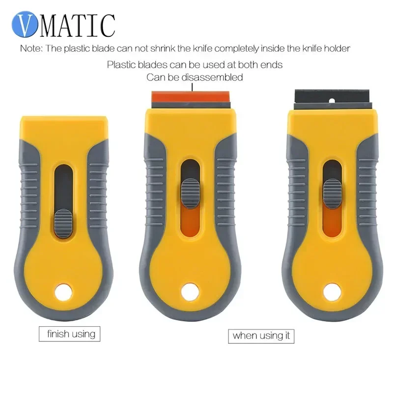 Multi-Function Window Tint Tool Ceramic Glass Oven Paint Razor Scraper Glue Sticker Knife Clean Removal Squeegee Plastic Blade