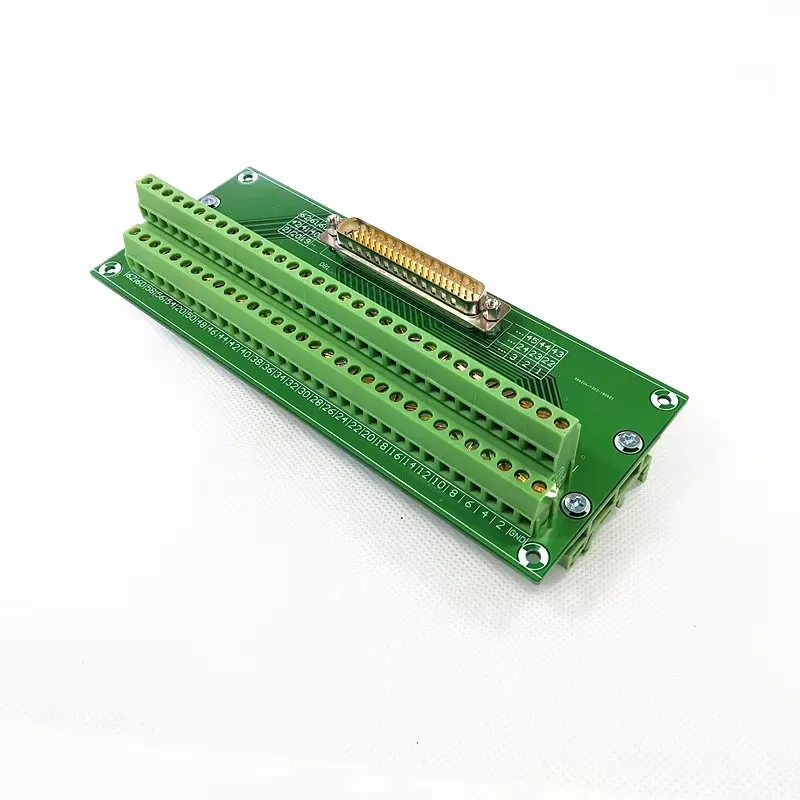 D-SUB DB62 Male Header Breakout Board, Terminal Block, Connector,​Simple DIN Bracket