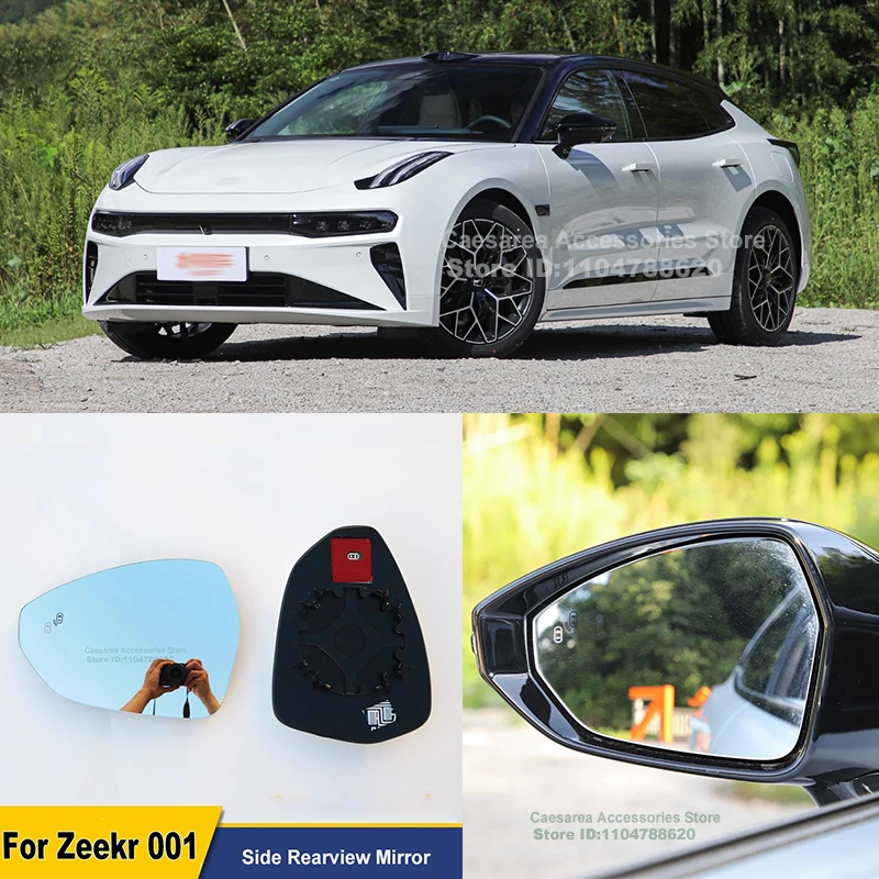

Car Side Rearview Mirror Blue Glass Lens For Zeekr 001 2021-2026 Wide Angle View Anti Glare Door Mirror Wing Accessories