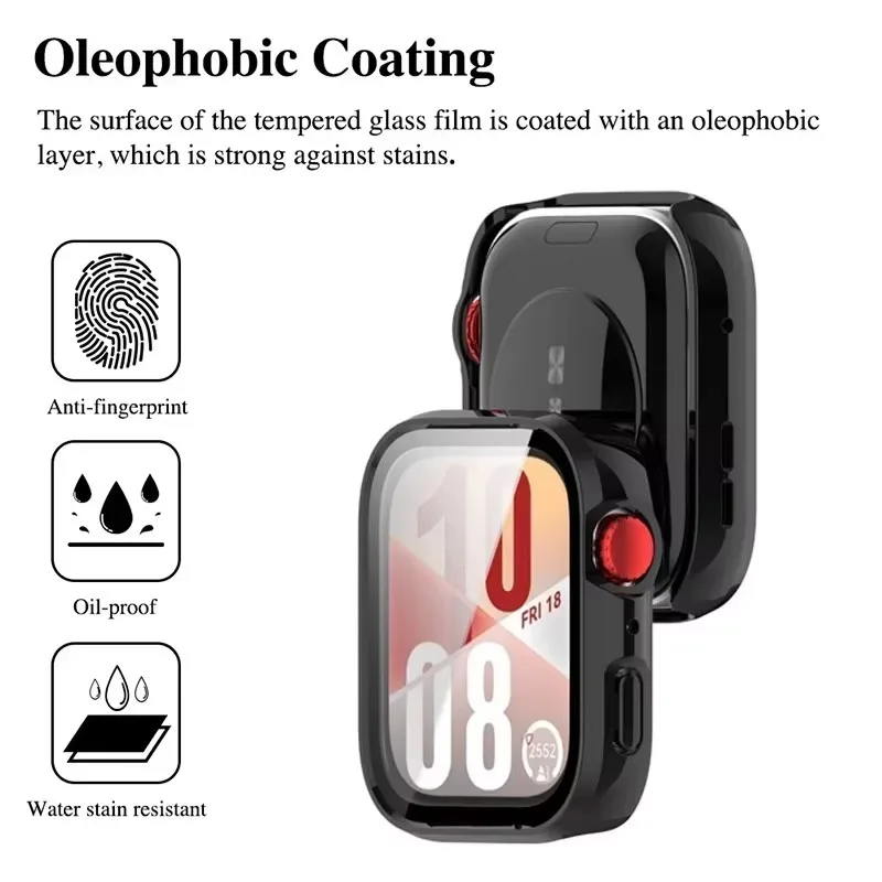 حافظة لهاتف هواوي ساعة فيت 4/3 إطار تغطية كاملة شاشة مضادة للخدش غطاء حماية لساعة هواوي فيت 4 برو
