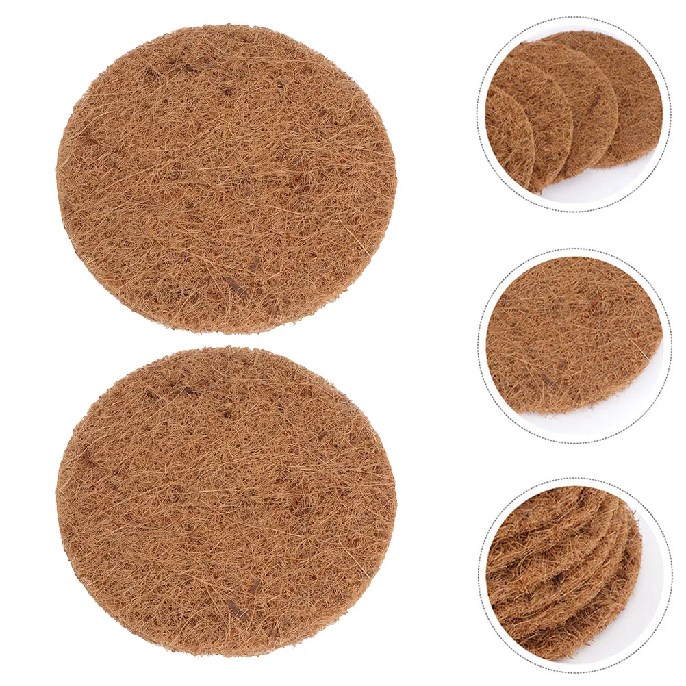 

10 Pcs Pet Litter Natural Pigeon Nest Mat Round Flowerpot Coconut Fiber for Bird Coop House Pad