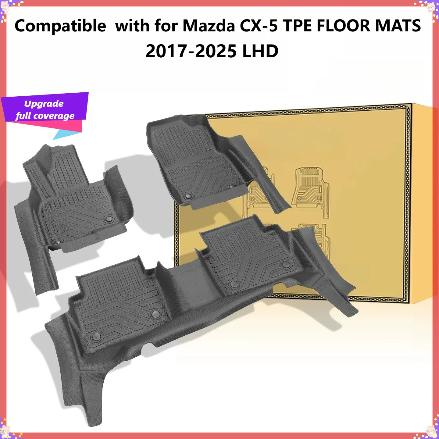 TPE Floor Mats For MAZDA CX-5 2017-2025 LHD Waterproof Custom Fit All-Weather Full Coverage Accessories