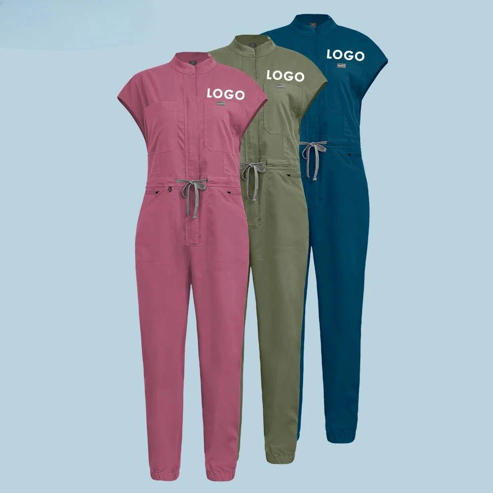 

Новые медицинские скрабы, комбинезоны с короткими рукавами, спецодежда для кормления, униформа для женщин, лабораторный скраб для домашних животных, врачей, рабочая одежда для больницы, индивидуальный логотип