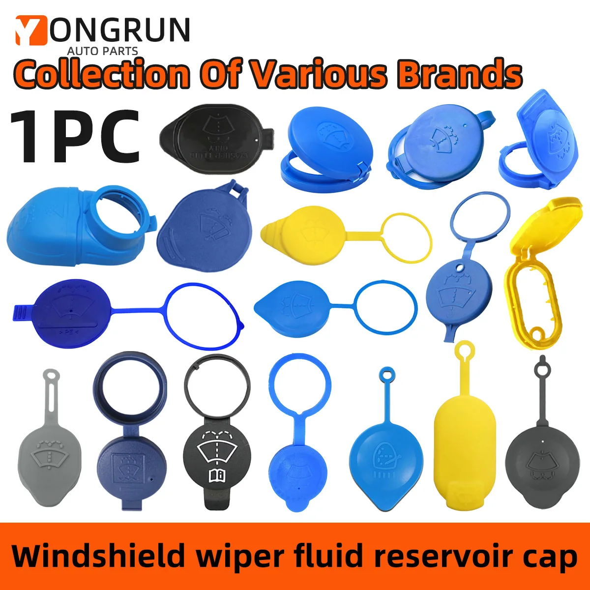 YONGRUN 1PC Bouchon de réservoir de liquide lave-glace, série de marque très vendue, bouchon de réservoir de carburant externe pour voiture, remplacement d'origine