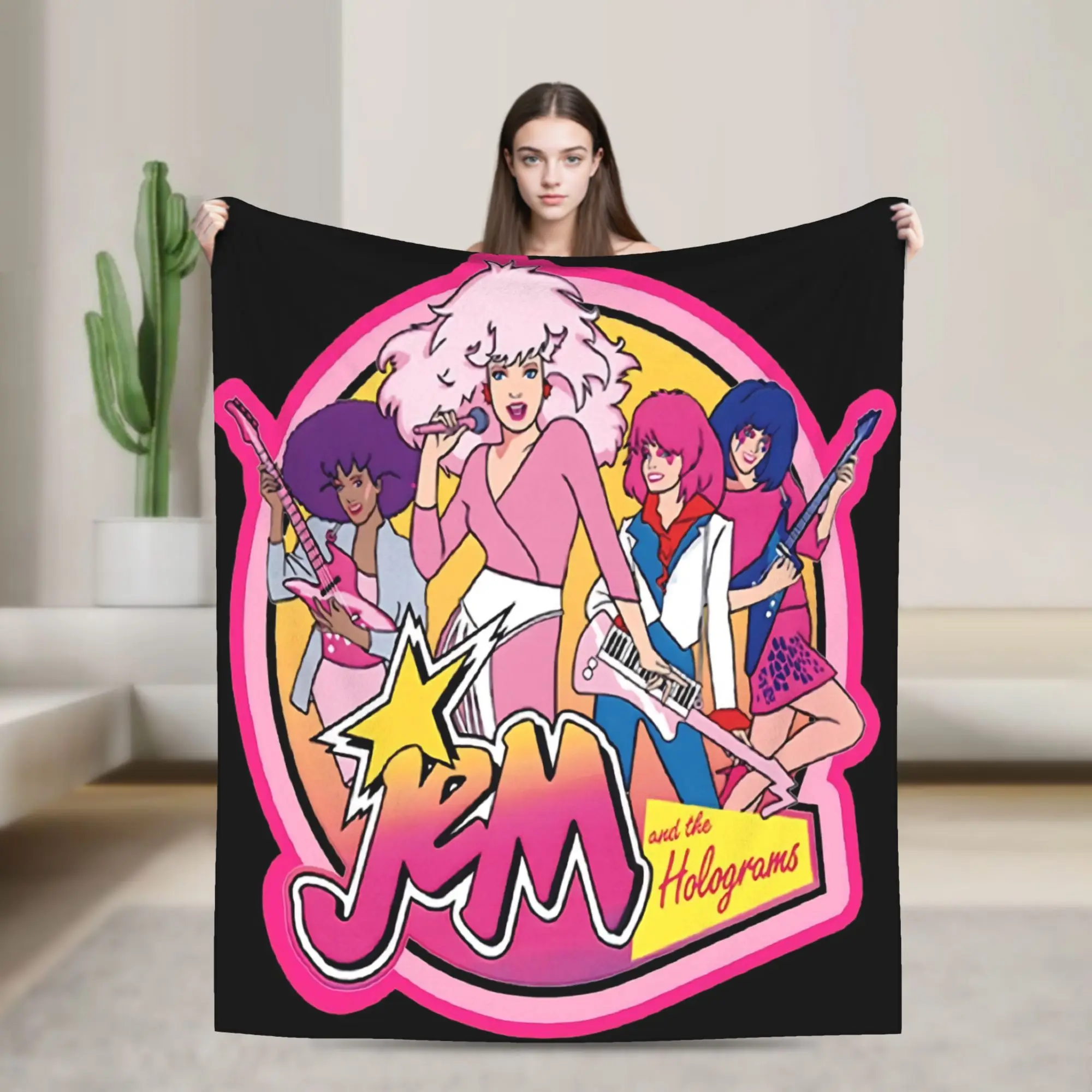 Jem And The Holograms Blanket Ultra-Soft Flannel Cozy Present  Throw Blanket Bedding Throws