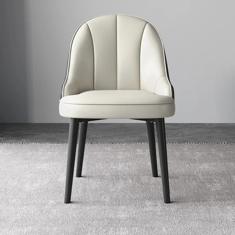 

North Simple Modern Leather Chair Household Restaurant Creative Chair Armchair Milk Tea Leisure Chair
