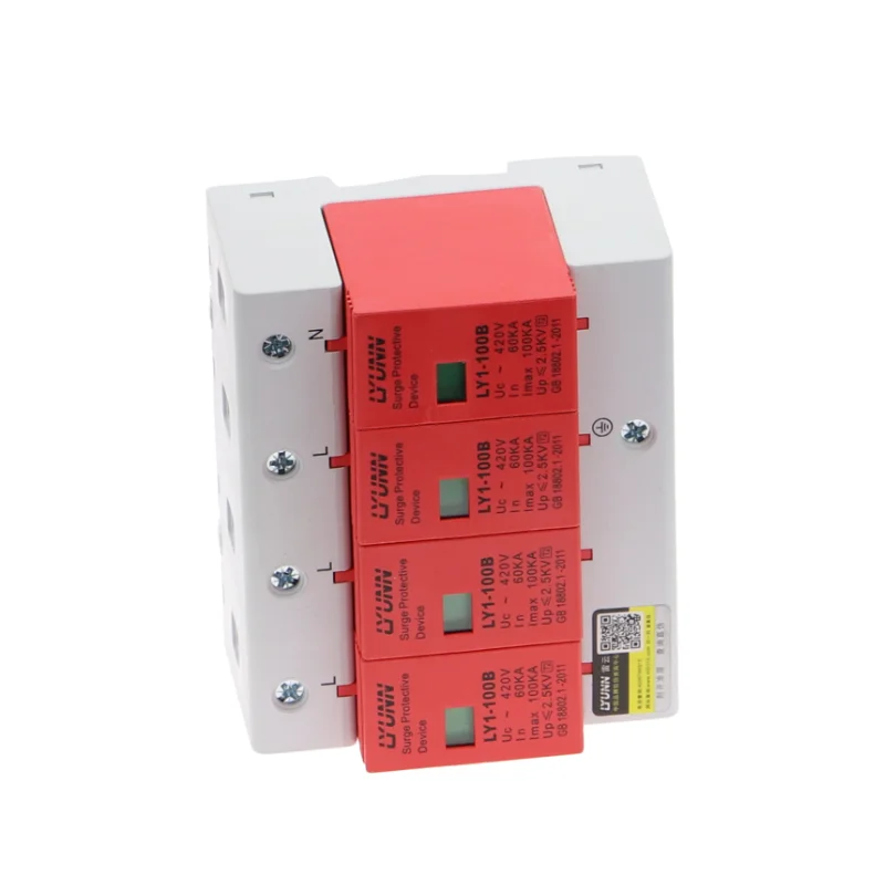 AC SPD 4P 60KA~100KA 420V House Surge Protector Protection Protective Low-voltage Arrester Device