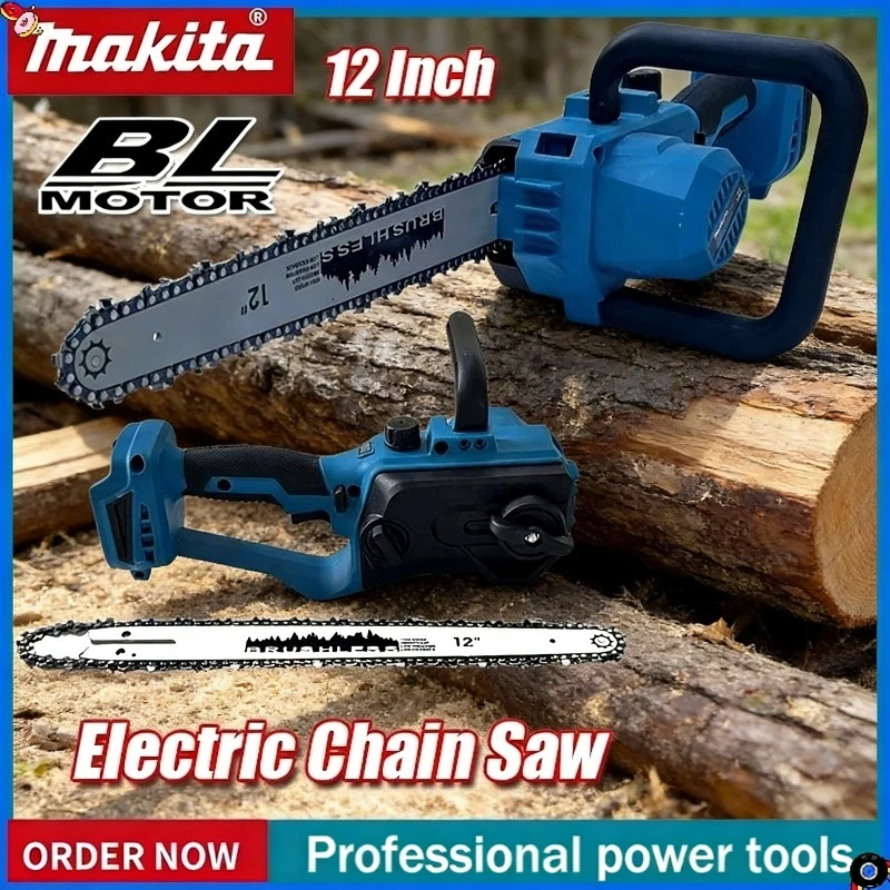 

Бесщеточная электрическая цепная пила Makita 7000 об/мин, 600 Вт, беспроводная ручная цепная пила, садовый инструмент для обрезки, работает от аккумулятора Makita