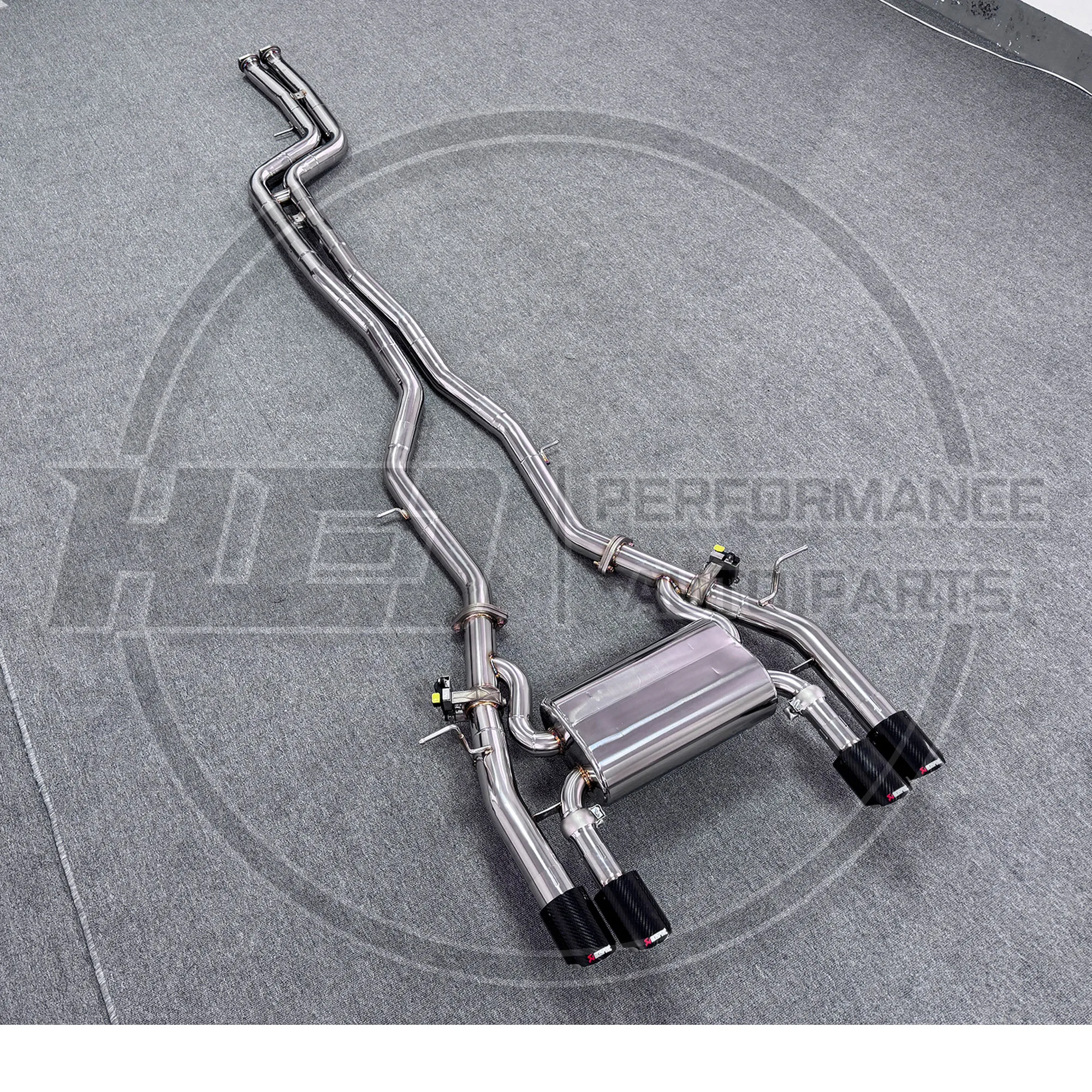 Valvetronic Catback Exhaust System 1.5mm Thick 304 Stainless Steel Smooth Finish Universal Fitment For M3 F80 M4 F82 S55 3.0T