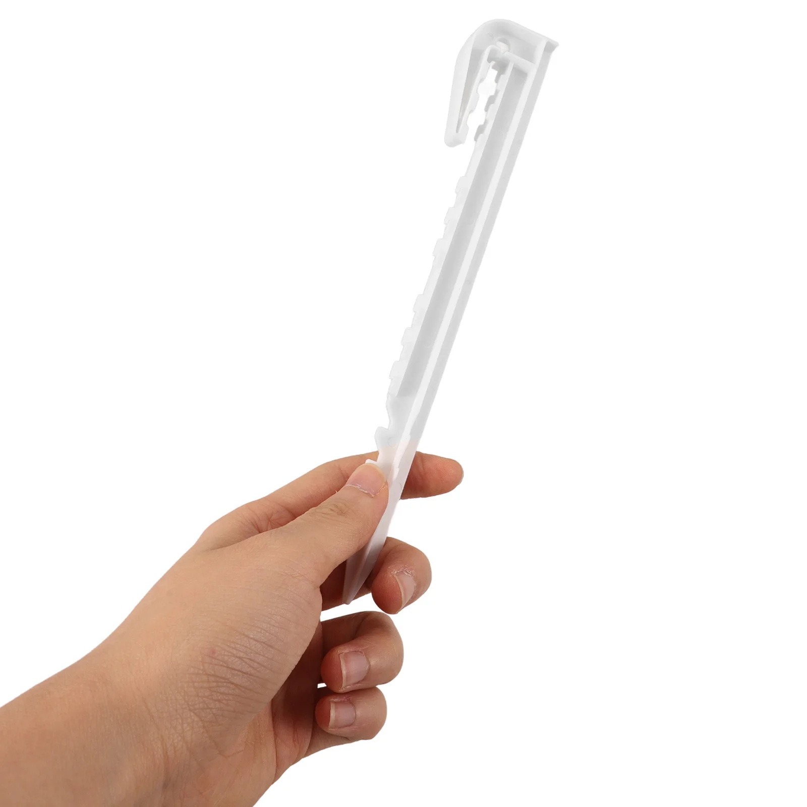 20 قطعة أوتاد الخيمة الخارجية أوتاد الشاطئ البلاستيكية المظلة أوتاد الأرض السنانير التخييم البستنة المناظر الطبيعية حصص الأبيض