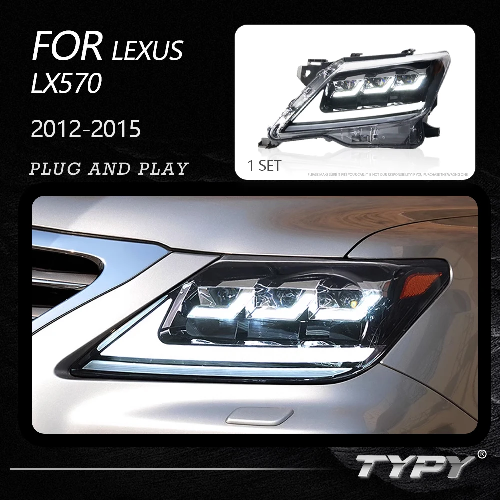 

TYPY Car Headlights For Lexus LX570 2012-2015 LED Car Headlights Dynamic Information Turn Signals Car Accessories