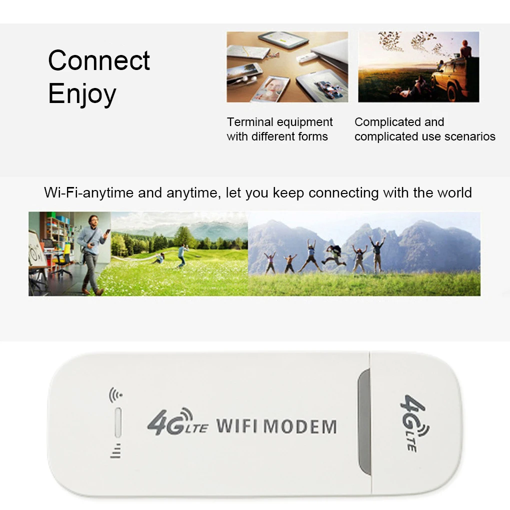 Traveling Hiking USB WiFi Dongles Portable 4G LTE Modem Stick Office Wireless Router Laptop Fast Speed 1800Mbps External Parts