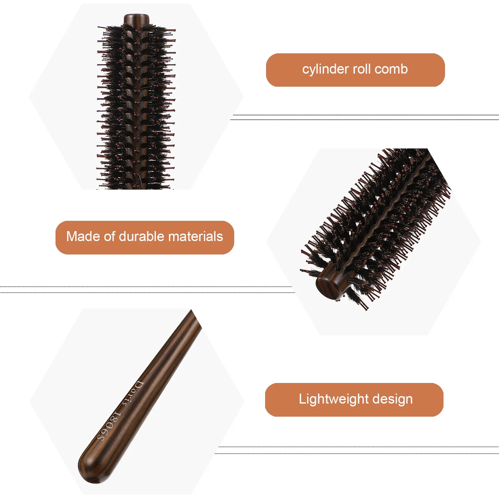 

Щетка для распутывания волос с круглой деревянной ручкой, расческа для эффективного массажа кожи головы, удобная ручка, долговечная парикмахерская