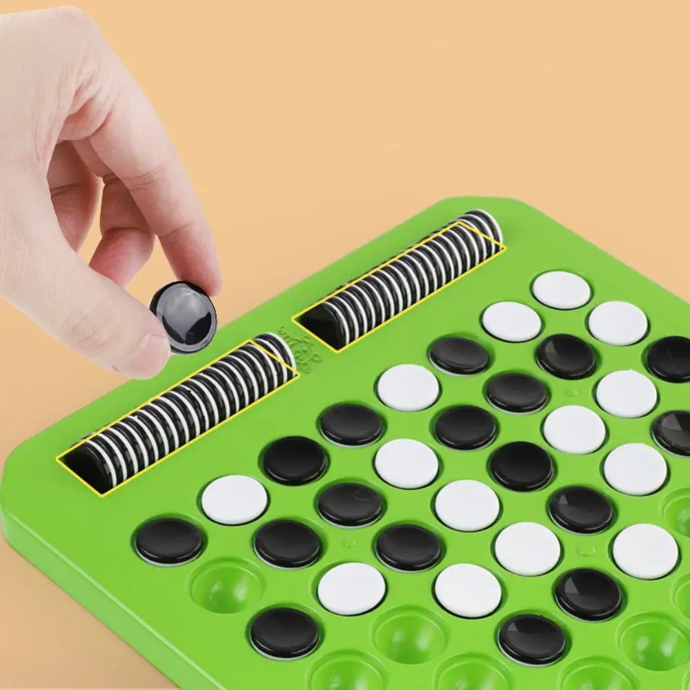 Tabletop Game Flip Black White Chess Board Touch Flip Portable Overturn Chess Parent-Child Interactive Montessori