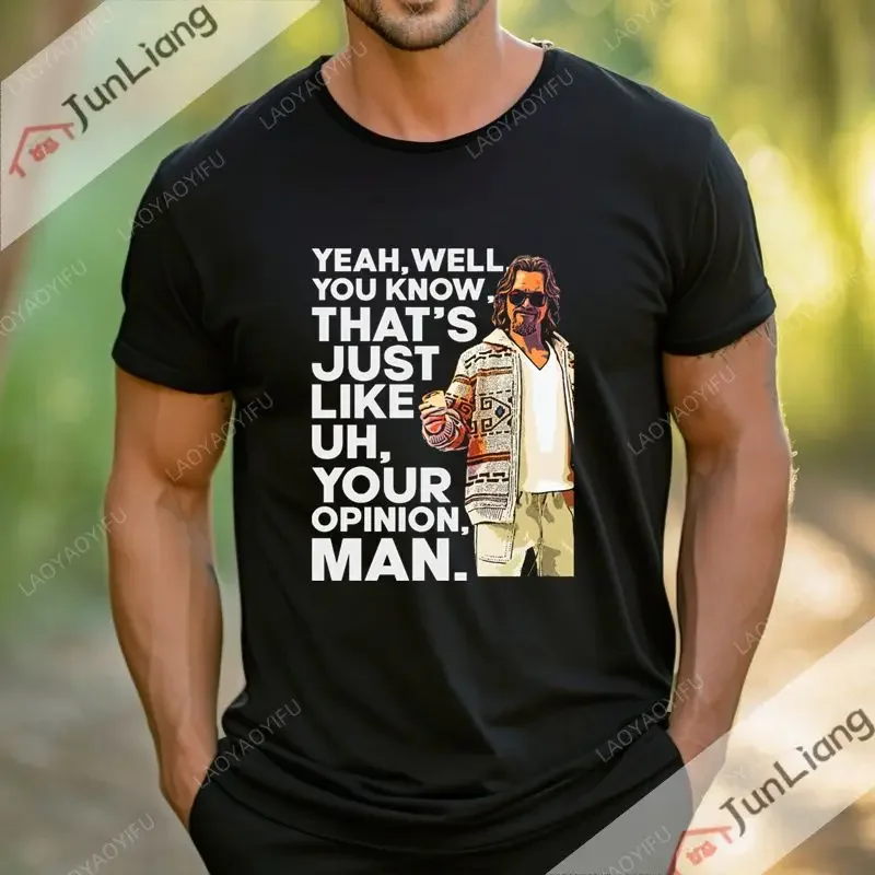 كبير Lebowski المتأنق الجرافيك تي شيرت الرجعية الفكاهة مضحك التلفزيون الرجال قصيرة الأكمام طاقم الرقبة الشارع تي شيرت المرأة رداء علوي غير رسمي
