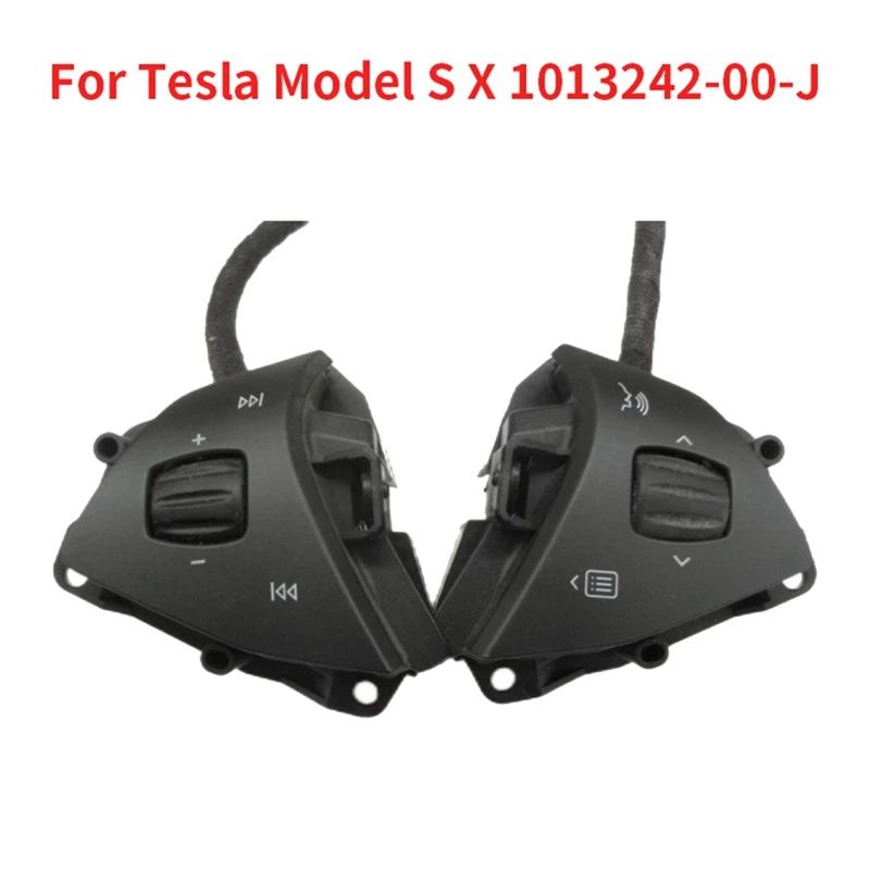 AU05-Botón de interruptor de comando de voz para volante de automóvil, accesorios para Tesla Model S X 1013242-00-J