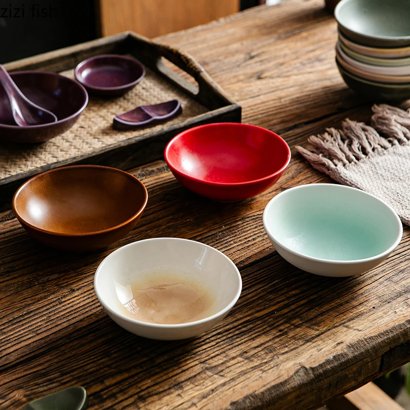 Kiln Changes Ceramic Bowl Restaurant 5-inch Rice Bowl Soup Bowl Oat Dessert Bowls Appetizer Bowls Molecular Cuisine Tableware