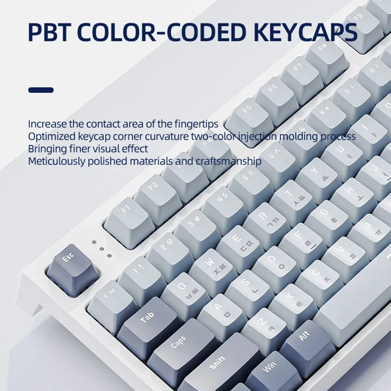 Imagem -05 - Ataque Shark-k86 Teclado Mecânico para Jogos Tri-mode sem Fio Bluetooth Personalizado 87key Rgb Hot Swap Versão Russa