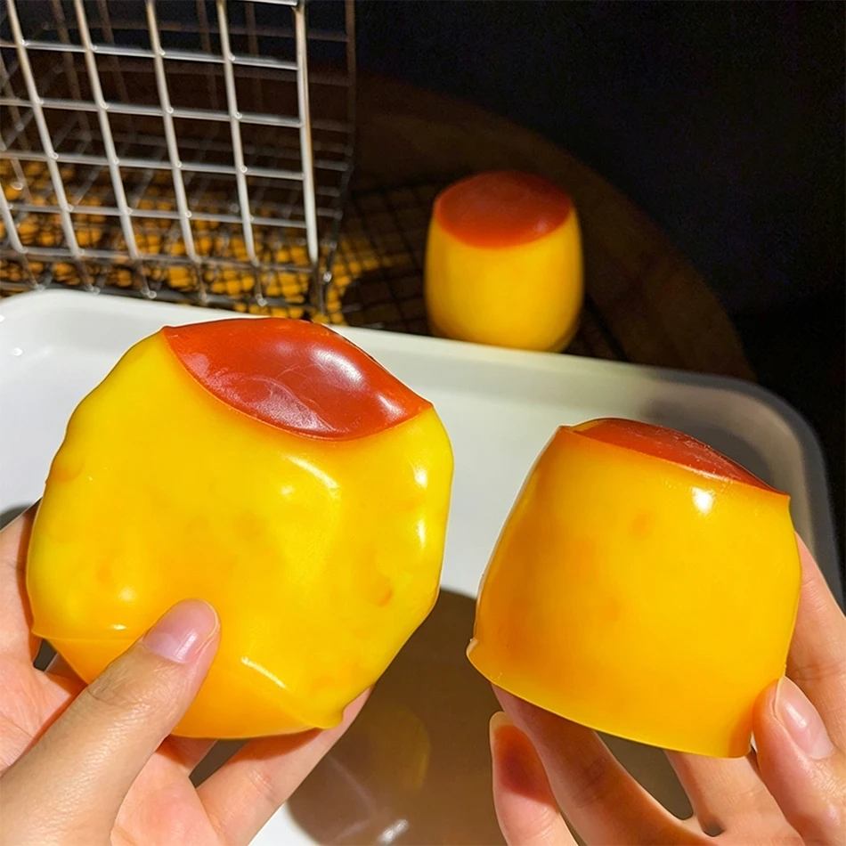1-3 Stück Handgemachtes Knuspriges Pudding-förmiges Knister-Squeeze-Spielzeug mit Knusprigem Füllstoff, Squishy-Ball zur Angstlinderung und Stressabbau für Erwachsene – Detail 5
