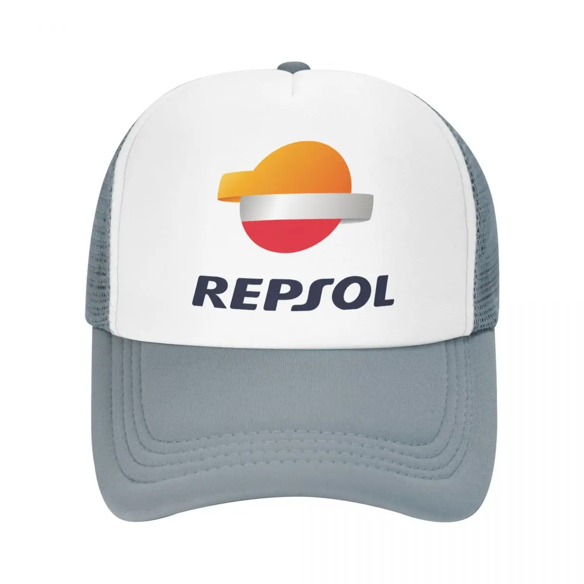 Men Women Repsol Motor Oil Trucker Caps Mesh Baseball Caps Snapback Caps Dad Hat Trucker Worker Cap Adjustable Sports Cap Summer