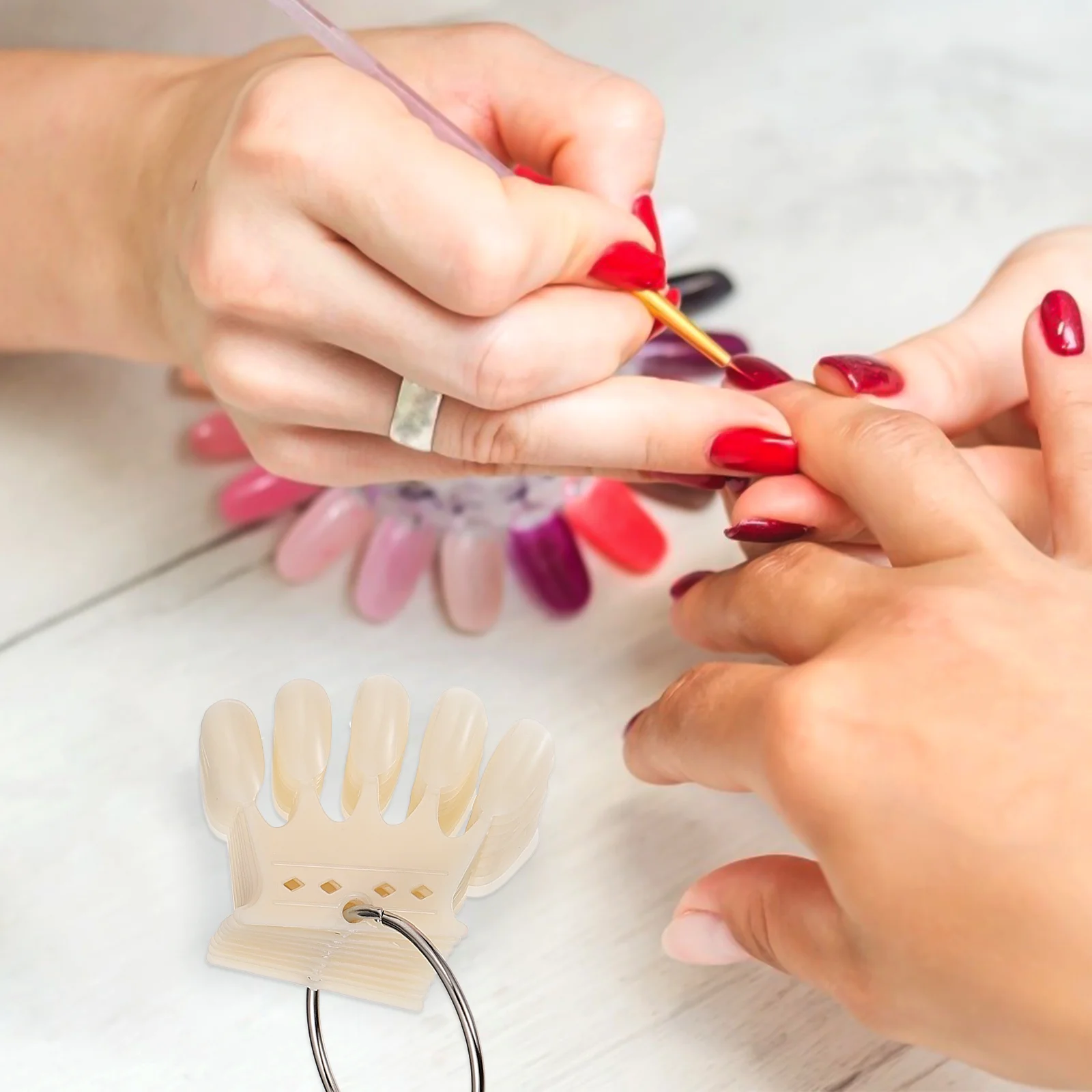 5-częściowe kontrastowe kolorowe karty do paznokci Wyświetlacz Karty do ćwiczeń Końcówki narzędzi Produkty do manicure Narzędzia do sztucznych lakierów ze stali nierdzewnej