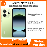 Global Version Redmi Note 14 4G Smartphone 108MP AI Camera 5500mAh Battery 33W MediaTek Helio G99-Ultra 120Hz Xiaomi Cellphone
