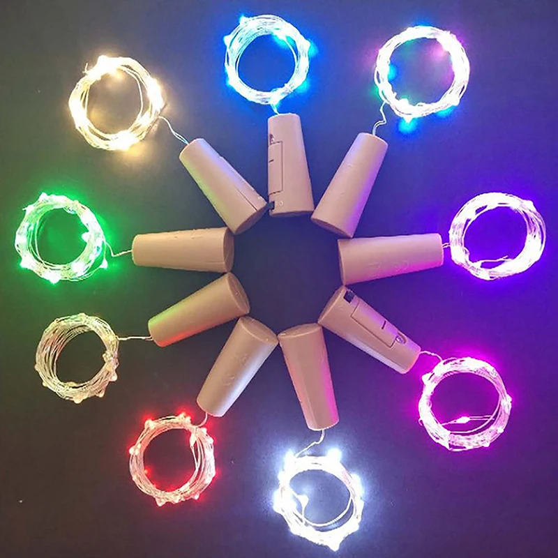 1Pcs Bar LED Wine Bottle Cork String Lights Garland Bottle Stopper For Glass Craft Wedding Christmas Decoration