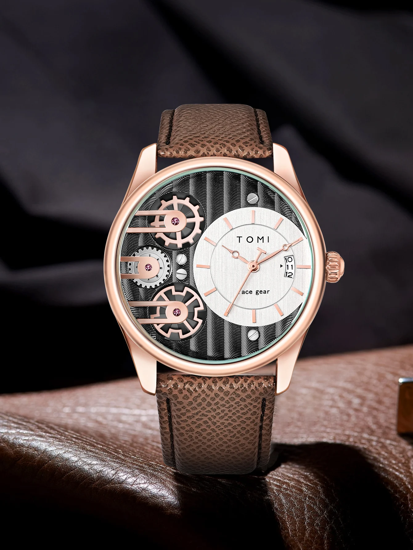 Tomi Herren Geschenk box Kombination Set Uhr Luxus und einfache Business abnehmbare Armband Quarzuhr Herren uhr Festival Geschenk – Detail 28