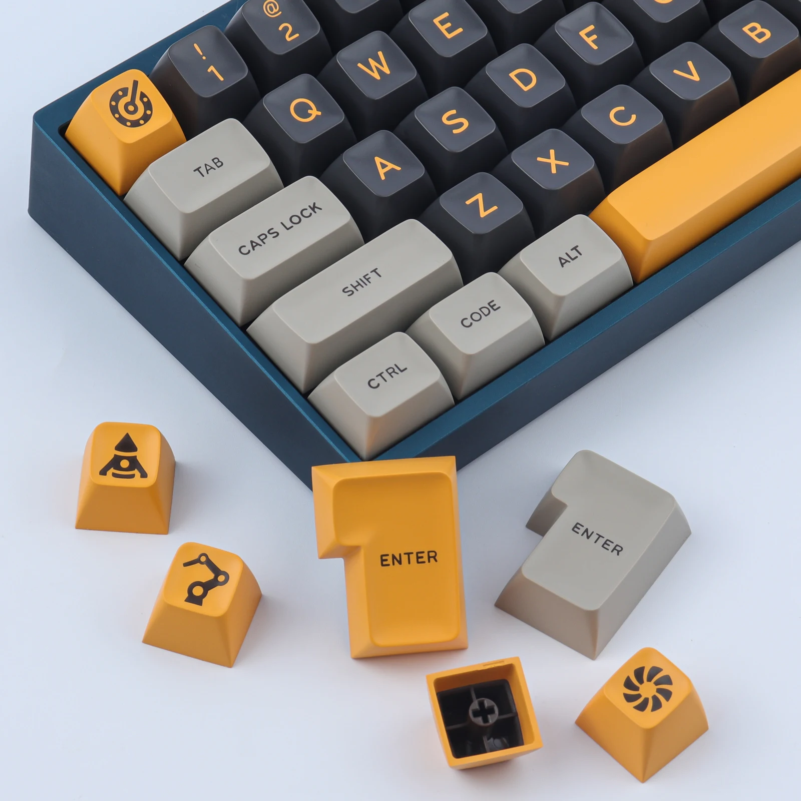 172 Phím Đôi Bắn Vàng Màn Hình Keycap ABS SA Hồ Sơ 6.25U 7U Phím Cách Iso Vào Chìa Khóa Cho DIY Bàn Phím Cơ GMMK Pro