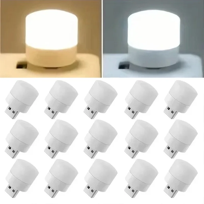 1-10Pcs Mini USB LED Night Light Soft Light For Bedroom Reading Foldable Camping Table Lamp Camping Tent Night Lamp Gear Kit Set